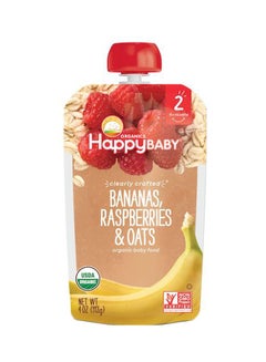 Buy Organic S2 Clearly Crafted Bananas Raspberries And Oats Baby Food 113g in UAE