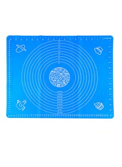 Buy Silicone Baking Mat Dough Maker Pad With Measurements, Dough Rolling Mat, Non-Slip Non-Stick Rolling Pastry Mat For Kitchen Birthday Party Blue 12*4*10cm in Egypt