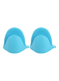 Buy Pair Of Thick Oven Pinch Mitts Blue in UAE