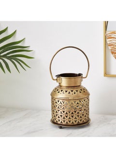 Buy Ibiza Lantern Candle Holder Gold 12cm in Saudi Arabia