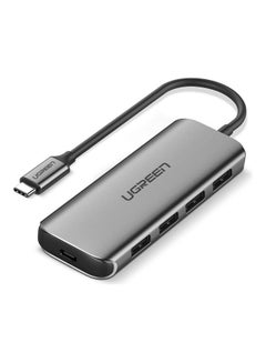 Buy 5-In-1 Type C To 4 Ports USB HUB With PD Port Black in UAE