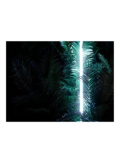 اشتري ملصق جداري من الفينيل بلصق ذاتي وبطبعة مصباح نيون أسود/ أبيض/ أخضر 160x120سم في مصر