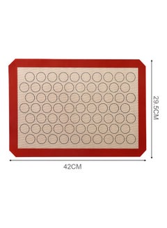 Buy Reusable Silicone Macaron Baking Mat Multicolour 42 x 1 x 29.5cm in Saudi Arabia