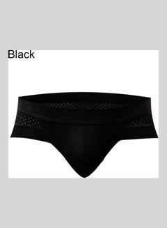 Buy Mesh Breathable Cotton Underwear Black in Saudi Arabia