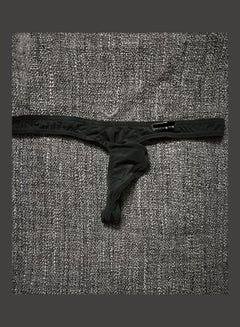 Buy G-String T-Back Breathable Underwear Black in Saudi Arabia