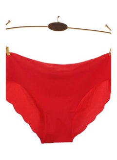 Buy Low Waist Seamless Brief Red in Saudi Arabia