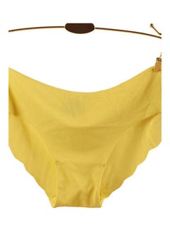 Buy Low Waist Seamless Brief Yellow in Saudi Arabia