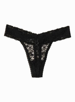 Buy G-string Briefs Seamless Low Waist Underwear Erotic Panties Black in UAE