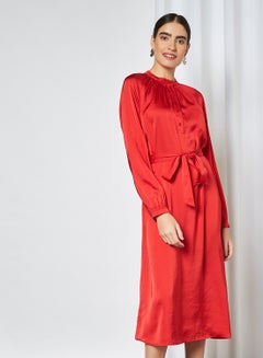 Buy Belted Dress True Red in UAE