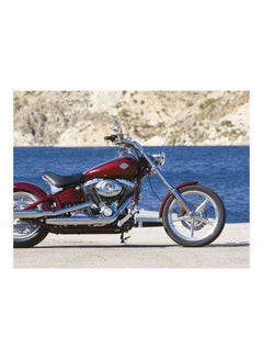 Buy Harley-Davidson Rocker Printed Self-Adhesive Wall Sticker Multicolour 160x120cm in Egypt