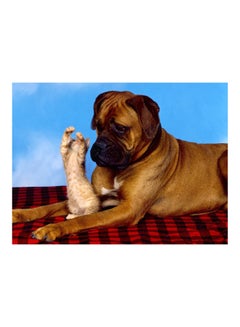 Buy Cat With Dog Themed Wall Sticker Multicolour 160x120cm in Egypt