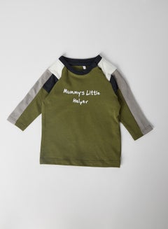 Buy Printed Long Sleeve T-Shirt Winter Moss in UAE