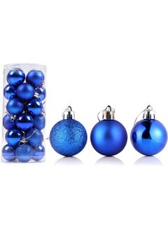 Buy 24-Piece Christmas Tree Decoration Ball Royal Blue in Egypt