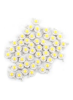 Buy 50-Pieces LED 1W Diode White Light 110-120 Lumens High Power Two-electrode Valve Beads Multicolour 8x8x8cm in Saudi Arabia