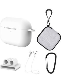 Buy Set Of 5 Protective Case Cover, Watch Band Holder, Straps, Storage Bag And Hook For Apple AirPods Pro White/Black/Grey in Saudi Arabia