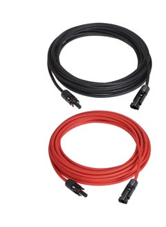 Buy Pair Of Solar Panel Extension Cable Black/Red in Saudi Arabia