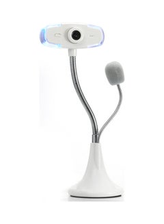 Buy HD Webcam With Microphone White in UAE