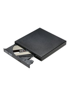 اشتري مشغل وقارئ الأقراص الضوئية DVD-RW/CD-RW خارجي رفيع ومحمول بمنفذ USB أسود في السعودية