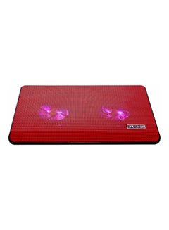 اشتري Laptop Cooling Pad With Two Fans Red في الامارات