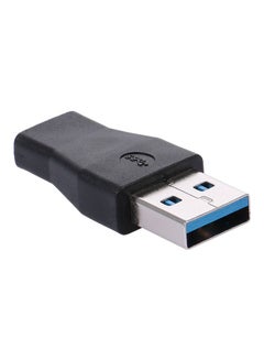 Buy USB 3.0 Male To Type-C Female Adapter Black in Saudi Arabia