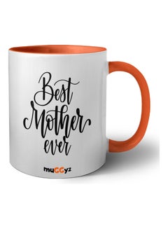 Buy Best Mother Ever Printed Mug Orange/White/Black in UAE