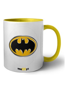 Buy Batman Printed Mug Yellow/White/Black in Saudi Arabia