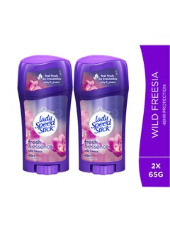 Buy Pack of 2 Fresh Essence Wild Freesia Antiperspirant Deodorant 65grams in UAE