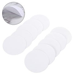 Buy 10-Pieces Non-Slip Bathtub Stickers White 10cm in Saudi Arabia