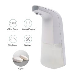 Buy Automatic Foaming Soap Dispenser White 21cm in Saudi Arabia