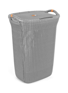 Buy Plastic Laundry Basket Grey 45 x 35 x 62cm in Egypt