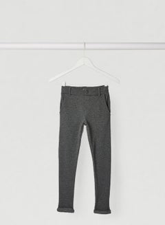Buy Teens Slim Fit Pants Dark Grey in UAE
