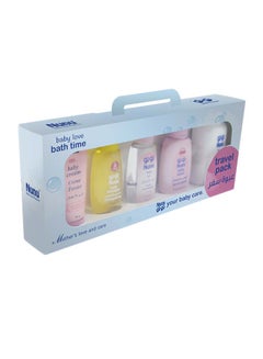 Buy Set Of 5 Bath Time Baby Gentle Care Products Travel Pack Set For Children in Saudi Arabia
