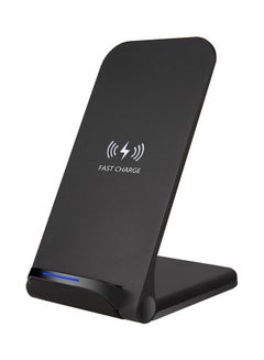 Buy 15W Wireless Charger Vertical Wireless Fast Charging Stand Black in UAE