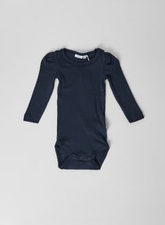 اشتري Baby Girls Ribbed Onesie لون الياقوت الأزرق الداكن في السعودية