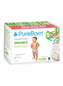 Buy Organic Bamboo Diaper Size 5 (11-18 Kg) 88 Count in UAE