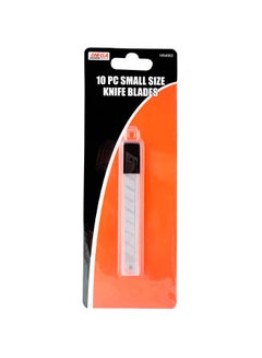 Buy 10-Piece Utility Knife Blades Silver 8inch in UAE