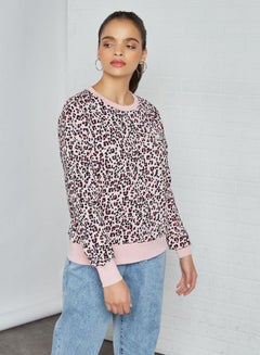 Buy Classics Graphics Aop Round Neck Sweatshirt Peachskin in UAE