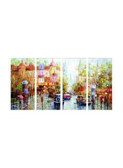 Buy 4-Pieces Decorative Printed Tableau Multicolor 80x120cm in Egypt