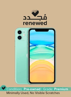 Buy Renewed - iPhone 11 Green 64GB 4G LTE With Facetime in UAE