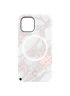 Buy Halo Selfie Case For Apple iPhone 12 Pro Max White Marble in UAE