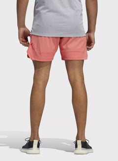 semi coral adidas shorts