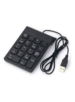 Buy USB Numeric 18 Keys Mini Digital Keyboard Black in UAE