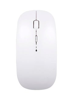 Buy Wireless  Portable Bluetooth Mouse Rechargeable White in Saudi Arabia