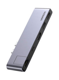 Buy 6 in 1 USB-C Hub For Macbook silver in Egypt