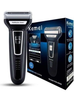 Buy KM-6558 3 In 1 Rechargeable Electric Hair Clipper And Shaver Black/Silver in Egypt