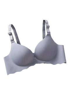 Buy Breathable Push Up Bra Grey in Saudi Arabia