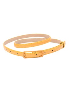 Buy PU Leather Belt Yellow in Saudi Arabia