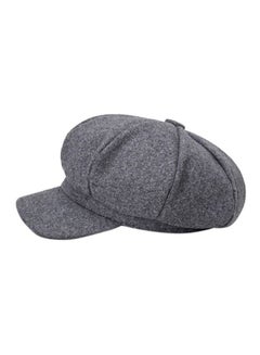 Buy Woolen Octagonal Cap Grey in Saudi Arabia