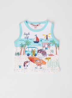 Buy Baby Graphic Tank Top White in Saudi Arabia