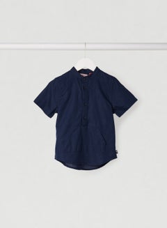 Buy Baby/Kids Kangaroo Pocket Shirt Navy in UAE